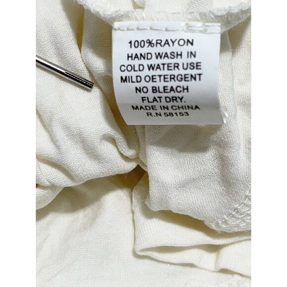 Raga Haley Dress Cold Shoulder Sheer Lace Frayed Mini Gypsy White Cutout Small - Picture 10 of 16